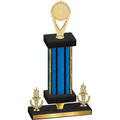 Premium Single Blue Glacier Victory Insert Trophy