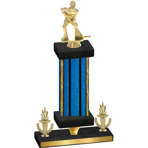 Premium Single Blue Glacier Victory Hockey Trophy