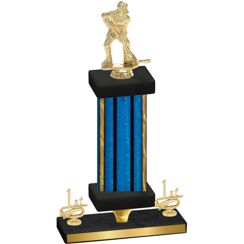 Premium Single Blue Glacier First Place Hockey Trophy