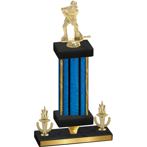 Premium Single Blue Glacier Victory Hockey Trophy