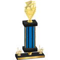 Premium Single Blue Glacier First Place Pickleball Trophy