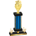 Premium Single Blue Glacier Third Place Pickleball Trophy
