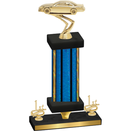 Premium Single Blue Glacier First Place Cars Trophy