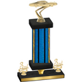 Premium Single Blue Glacier Third Place Cars Trophy