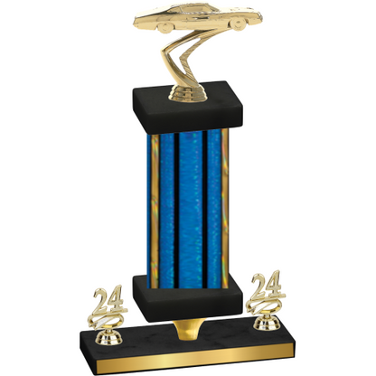 Premium Single Blue Glacier Year Cars Trophy
