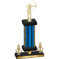 Premium Single Blue Glacier Victory Archery Trophy