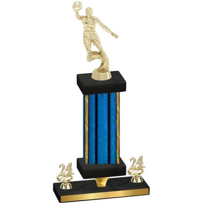 Premium Single Blue Glacier Year Basketball Trophy