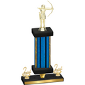 Premium Single Blue Glacier Second Place Archery Trophy