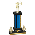 Premium Single Blue Glacier Victory Archery Trophy