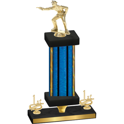 Premium Single Blue Glacier First Place Shooter Trophy