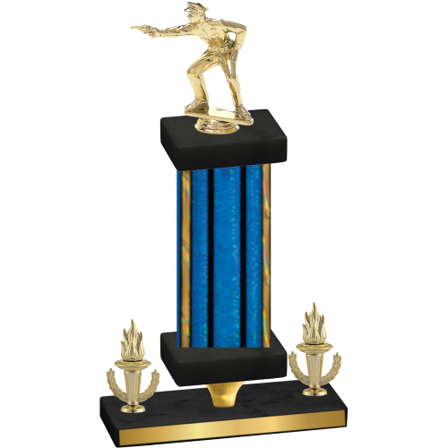 Premium Single Blue Glacier Victory Shooter Trophy