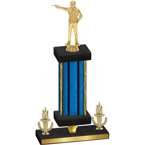 Premium Single Blue Glacier Victory Shooter Trophy