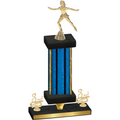 Premium Single Blue Glacier Third Place Skater Trophy