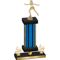 Premium Single Blue Glacier Fourth Place Skater Trophy