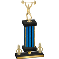 Premium Single Blue Glacier Victory Weights Trophy
