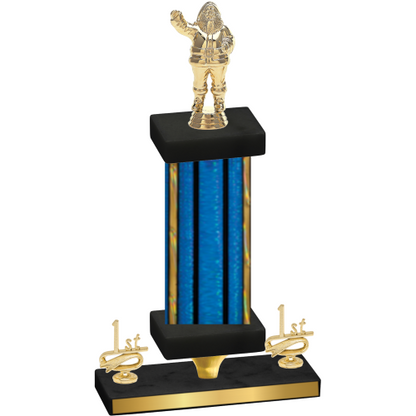 Premium Single Blue Glacier First Place Holiday Trophy