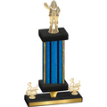 Premium Single Blue Glacier Third Place Holiday Trophy