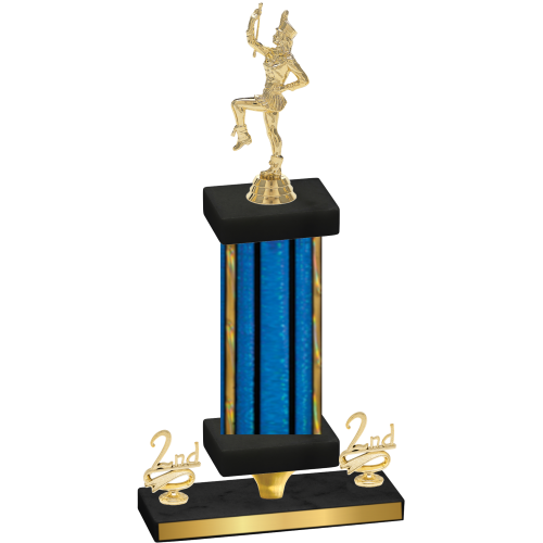 Premium Single Blue Glacier Second Place Majorette Trophy