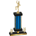 Premium Single Blue Glacier Year Majorette Trophy