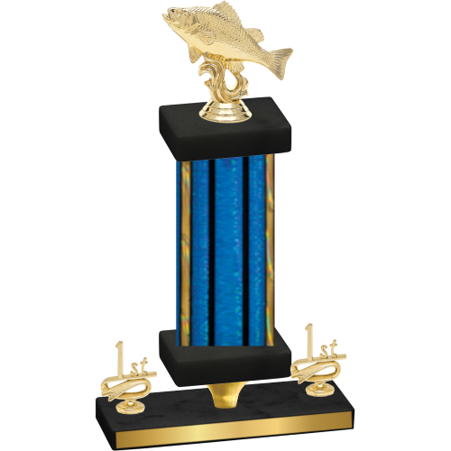 Premium Single Blue Glacier First Place Fishing Trophy