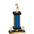 Premium Single Blue Glacier Year Golf Trophy