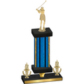 Premium Single Blue Glacier Victory Golf Trophy
