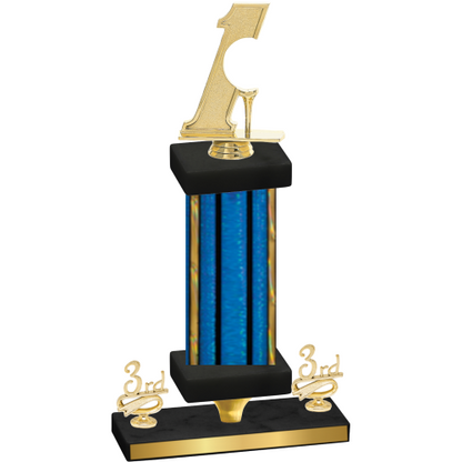 Premium Single Blue Glacier Third Place Golf Trophy
