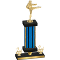 Premium Single Blue Glacier Second Place Karate Trophy