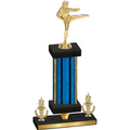 Premium Single Blue Glacier Victory Karate Trophy