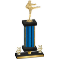 Premium Single Blue Glacier Year Karate Trophy