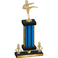 Premium Single Blue Glacier Victory Karate Trophy
