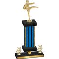 Premium Single Blue Glacier Year Karate Trophy