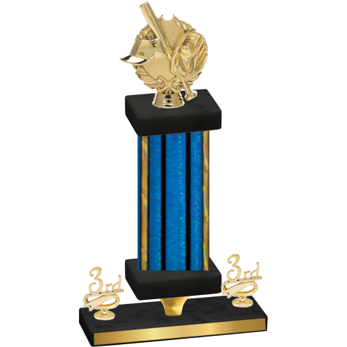 Premium Single Blue Glacier Third Place Baseball Trophy