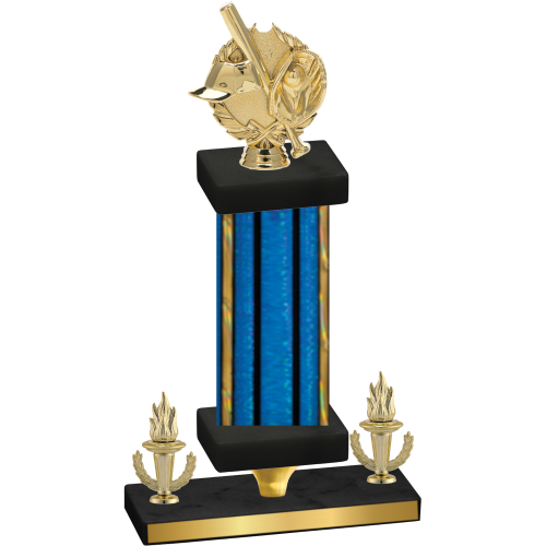 Premium Single Blue Glacier Victory Baseball Trophy