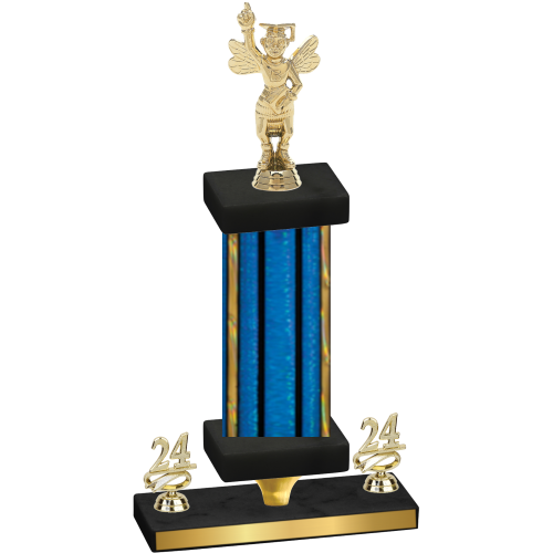Premium Single Blue Glacier Year Academics Trophy
