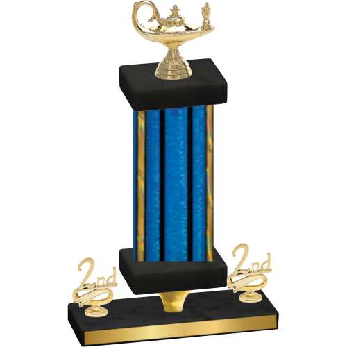 Premium Single Blue Glacier Second Place Academics Trophy