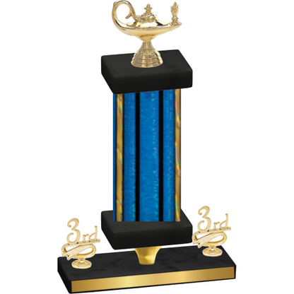 Premium Single Blue Glacier Third Place Academics Trophy