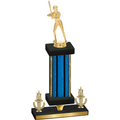 Premium Single Blue Glacier Victory Softball Trophy