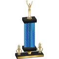 Premium Single Blue Carbon Fiber Victory Victory Trophy