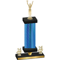 Premium Single Blue Carbon Fiber Year Victory Trophy