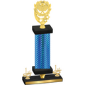 Premium Single Blue Carbon Fiber First Place Pickleball Trophy
