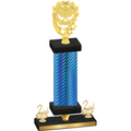 Premium Single Blue Carbon Fiber Second Place Pickleball Trophy