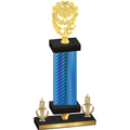 Premium Single Blue Carbon Fiber Victory Pickleball Trophy