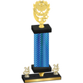 Premium Single Blue Carbon Fiber Year Pickleball Trophy