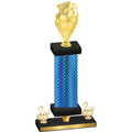 Premium Single Blue Carbon Fiber Second Place Pickleball Trophy