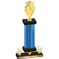 Premium Single Blue Carbon Fiber Fourth Place Pickleball Trophy