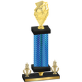 Premium Single Blue Carbon Fiber Victory Pickleball Trophy