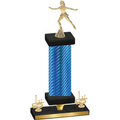 Premium Single Blue Carbon Fiber First Place Skater Trophy