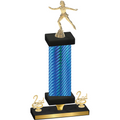 Premium Single Blue Carbon Fiber Second Place Skater Trophy