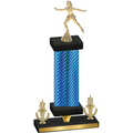 Premium Single Blue Carbon Fiber Victory Skater Trophy